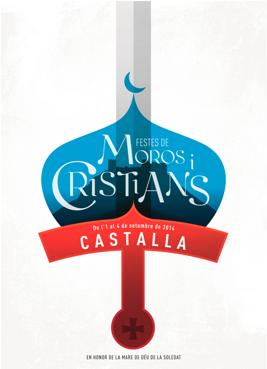 Rafael Guillén Cartel Fiestas de Castalla 2014 Moros y Cristianos Bordados Villena Fiestas
